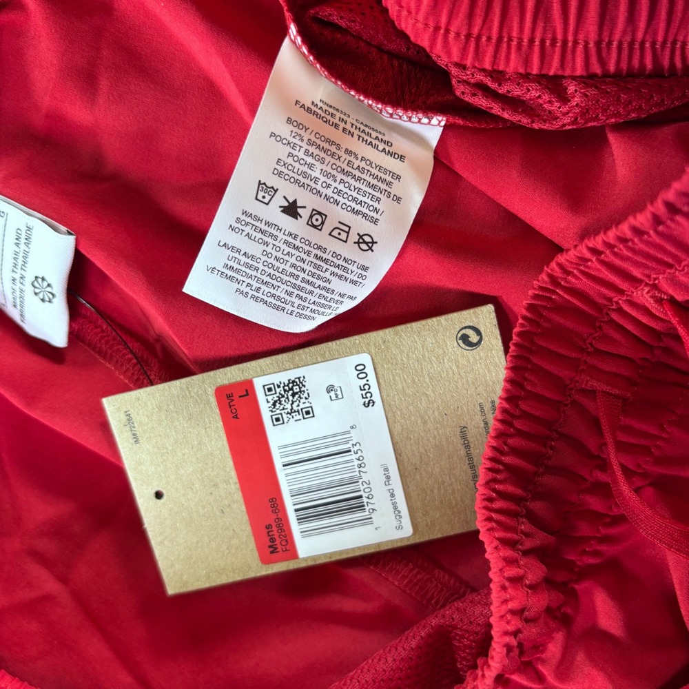 Jordan Sport Diamond Shorts Mens L Red Dri-FIT Athletic FQ2989-688 NWT New - Picture 10 of 10